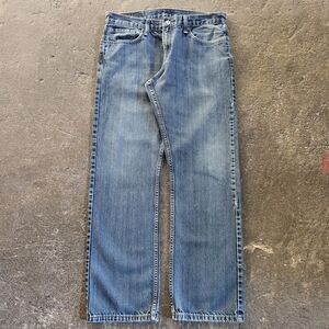Levi's 514 Mens 34x32 Blue Jeans Pants American Straight Faded Denim